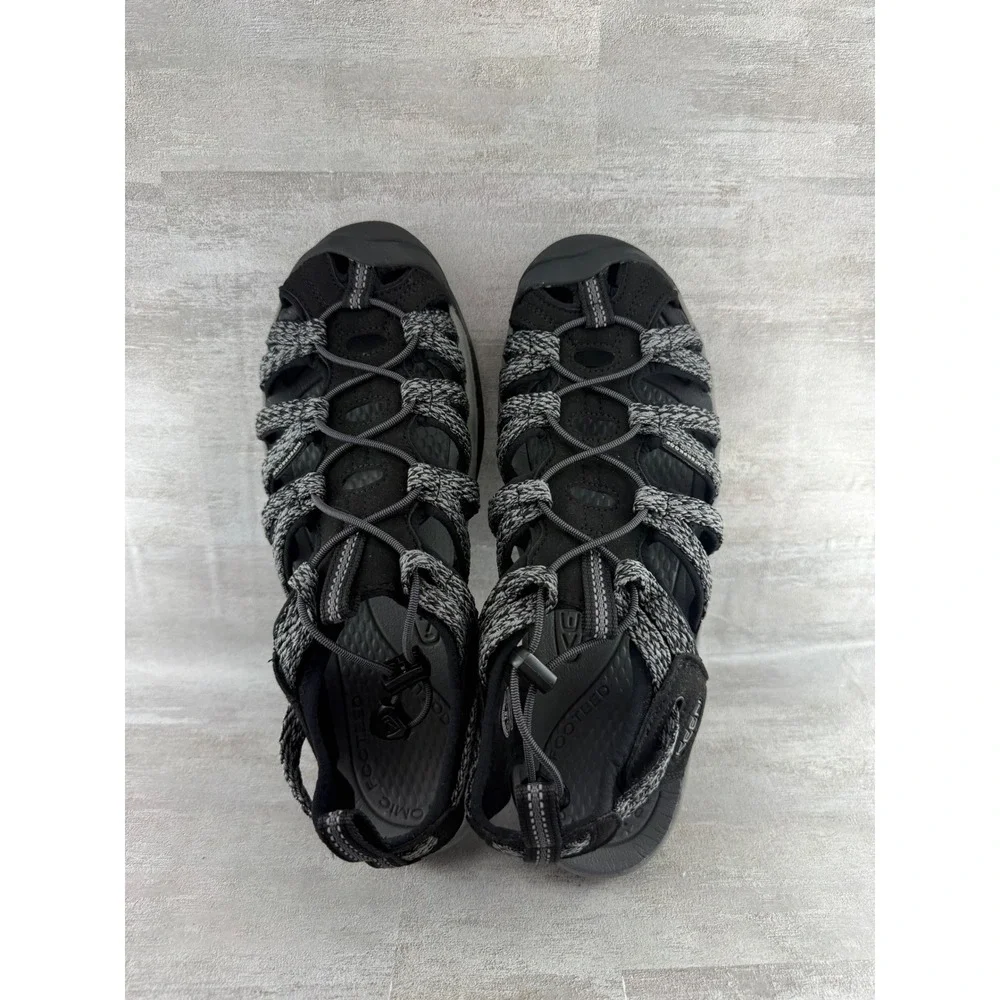Keen Whisper Sandals Women Sz 10 Black Neutral Gray Waterproof Hiking 1028815